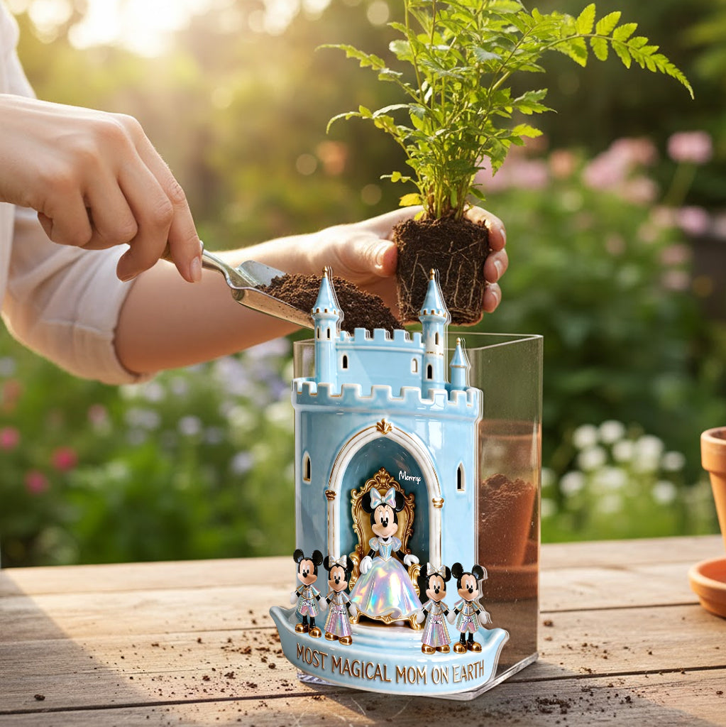 Personalized Acrylic Pot for Mom with Disney Magic Design Acrylic Pot GradoCreations