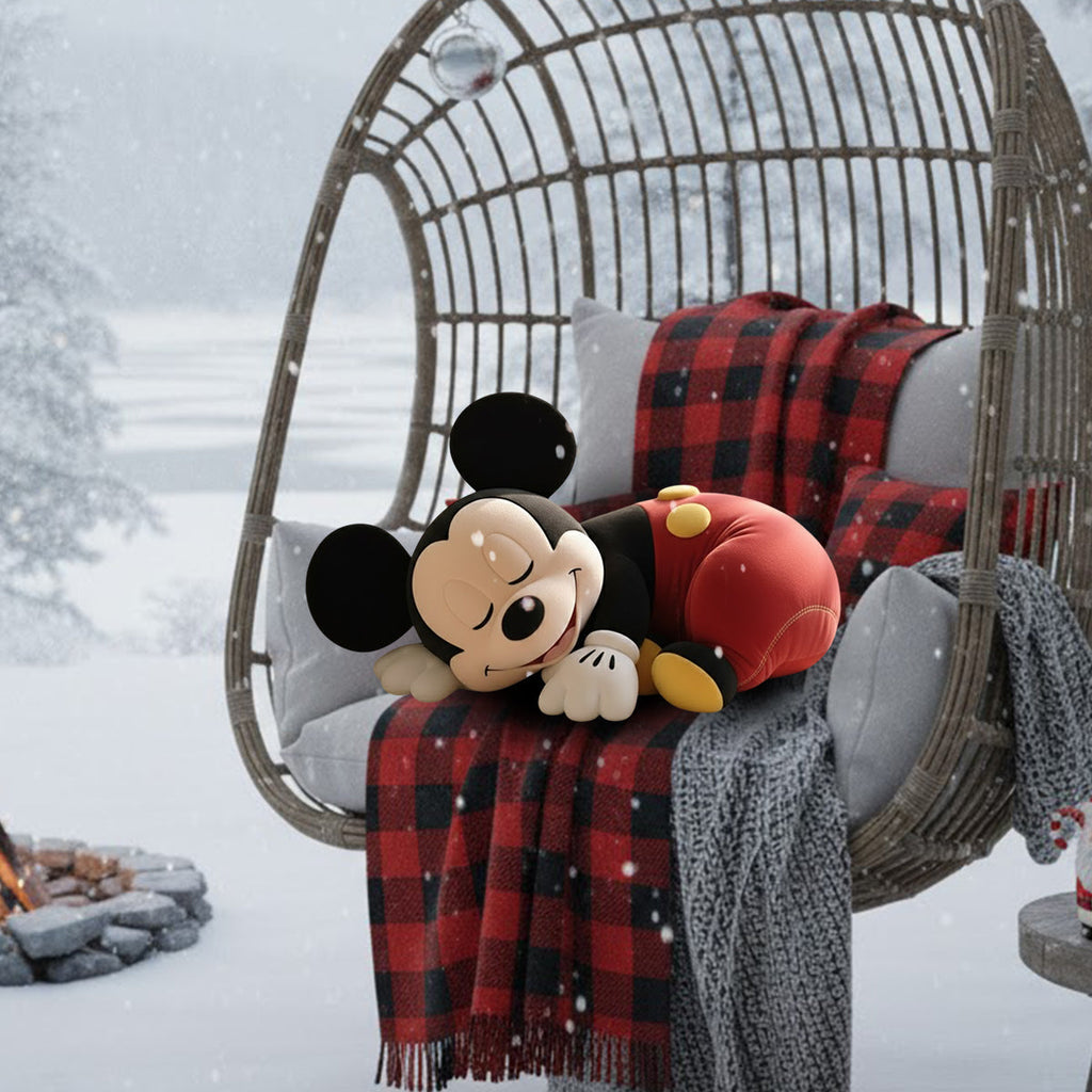 Custom Mickey Mouse Faux Fur Shaped Pillow Personalized Gift for Kids Faux Fur Shaped Pillow GradoCreations
