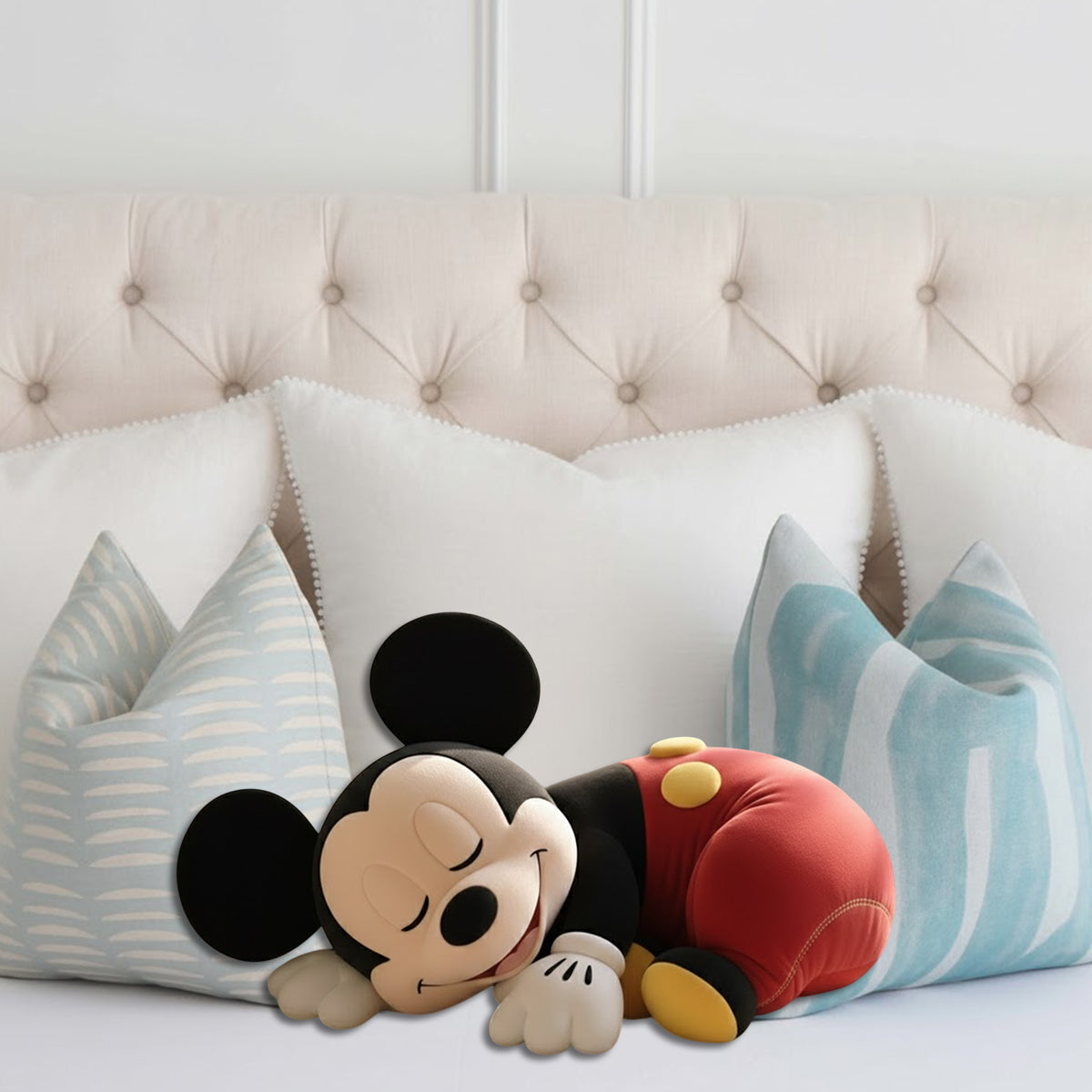 Custom Mickey Mouse Faux Fur Shaped Pillow Personalized Gift for Kids Faux Fur Shaped Pillow GradoCreations