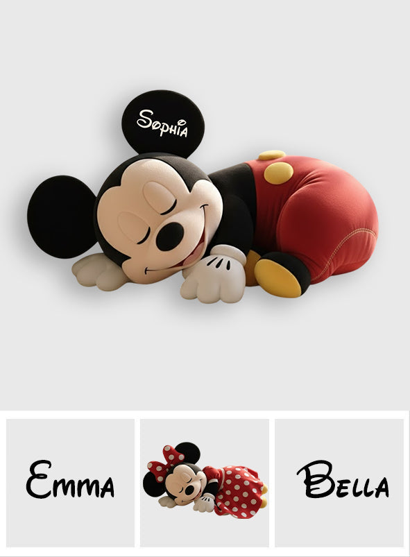 Custom Mickey Mouse Faux Fur Shaped Pillow Personalized Gift for Kids Faux Fur Shaped Pillow GradoCreations
