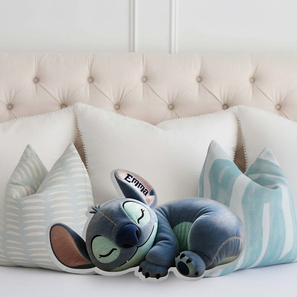 Personalized Faux Fur Shaped Pillow Custom Name Gift for Kids Faux Fur Shaped Pillow GradoCreations