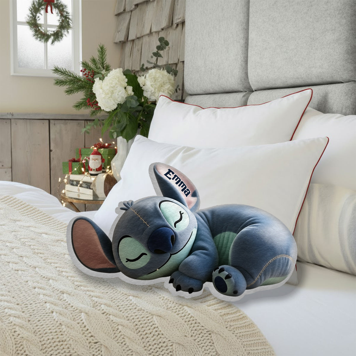 Personalized Faux Fur Shaped Pillow Custom Name Gift for Kids Faux Fur Shaped Pillow GradoCreations