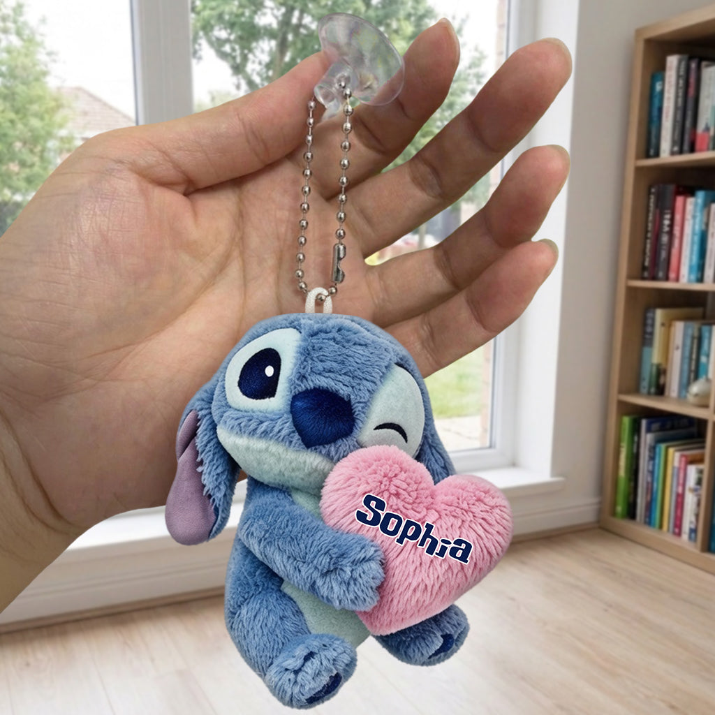 Personalized Ohana Plush Keychain Custom Name Gift for Family Plush Keychain GradoCreations