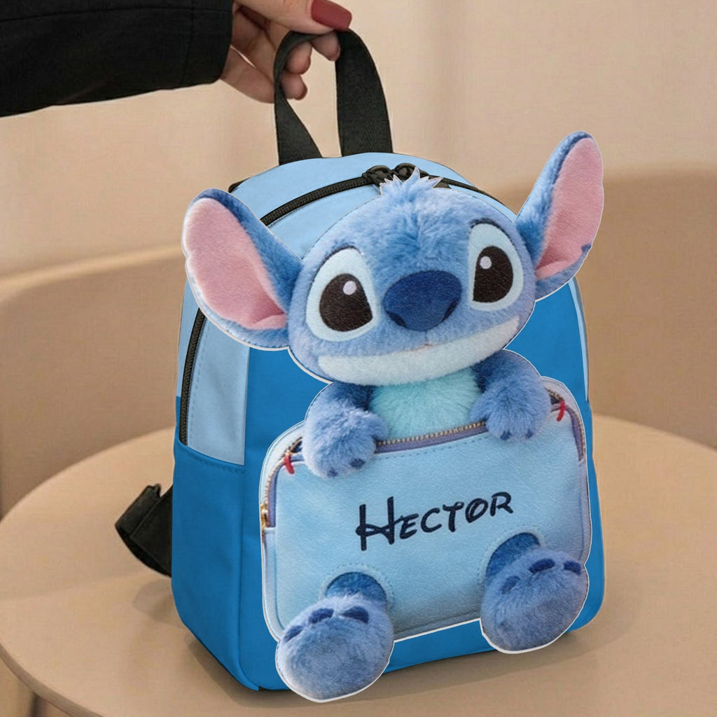 Personalized Ohana Changeable Leather Patch Backpack for Kids Changeable Leather Patch Backpack GradoCreations