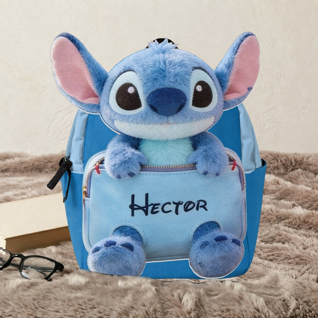 Personalized Ohana Changeable Leather Patch Backpack for Kids Changeable Leather Patch Backpack GradoCreations