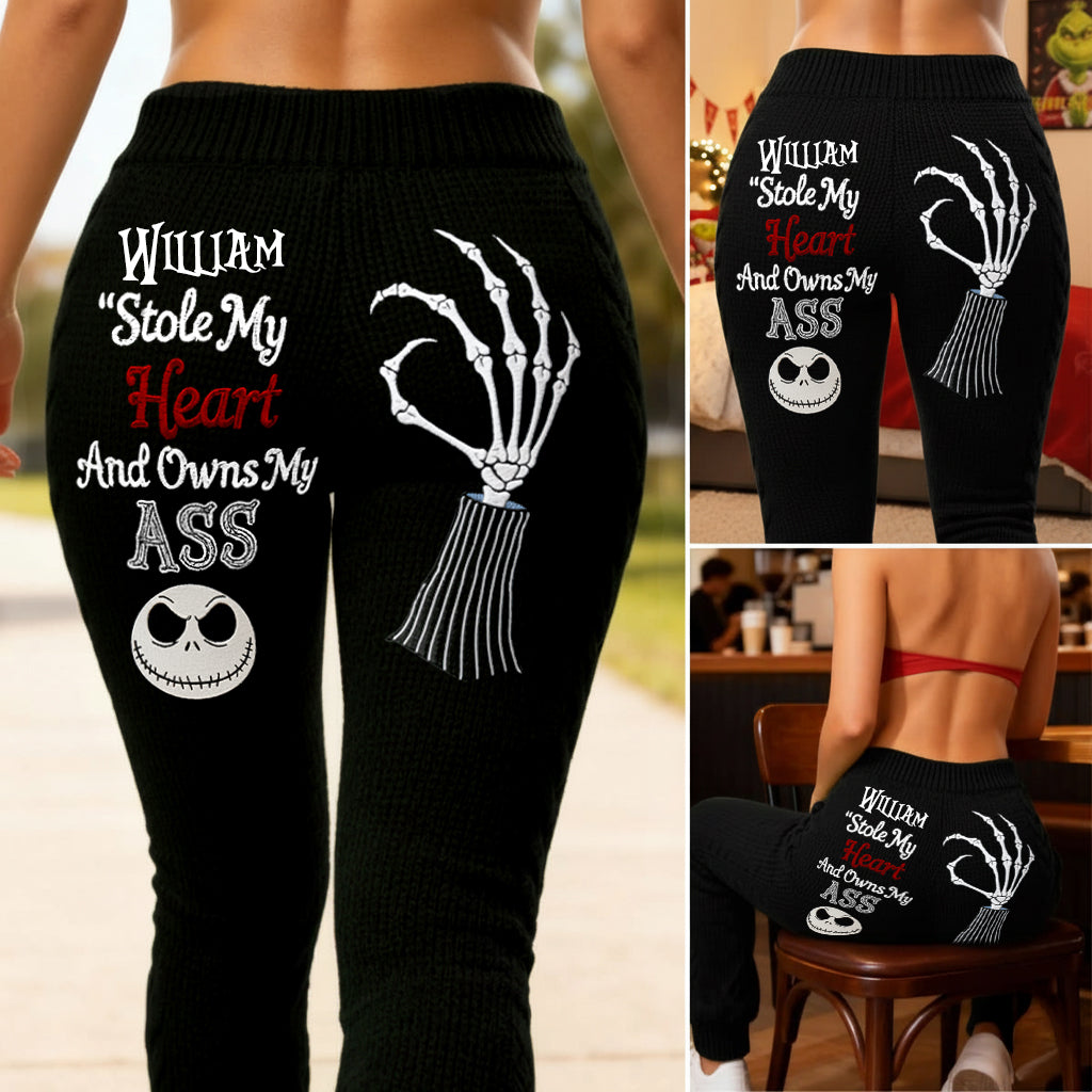 Personalized Skeleton Leggings Custom Name Gift for Her Leggings GradoCreations