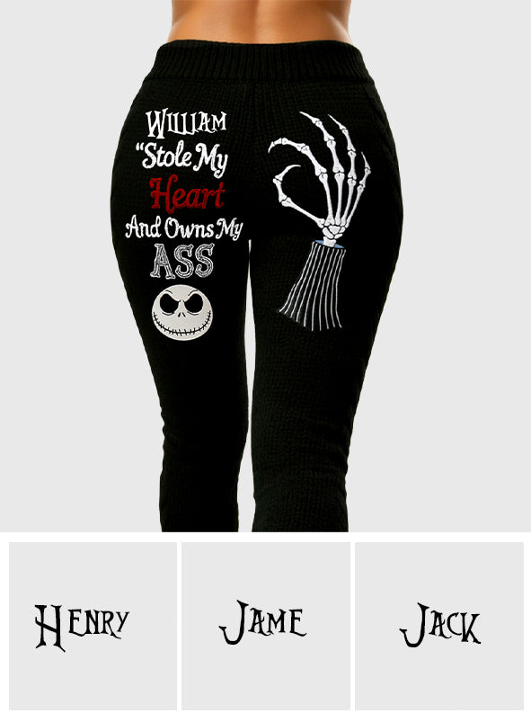 Personalized Skeleton Leggings Custom Name Gift for Her Leggings GradoCreations