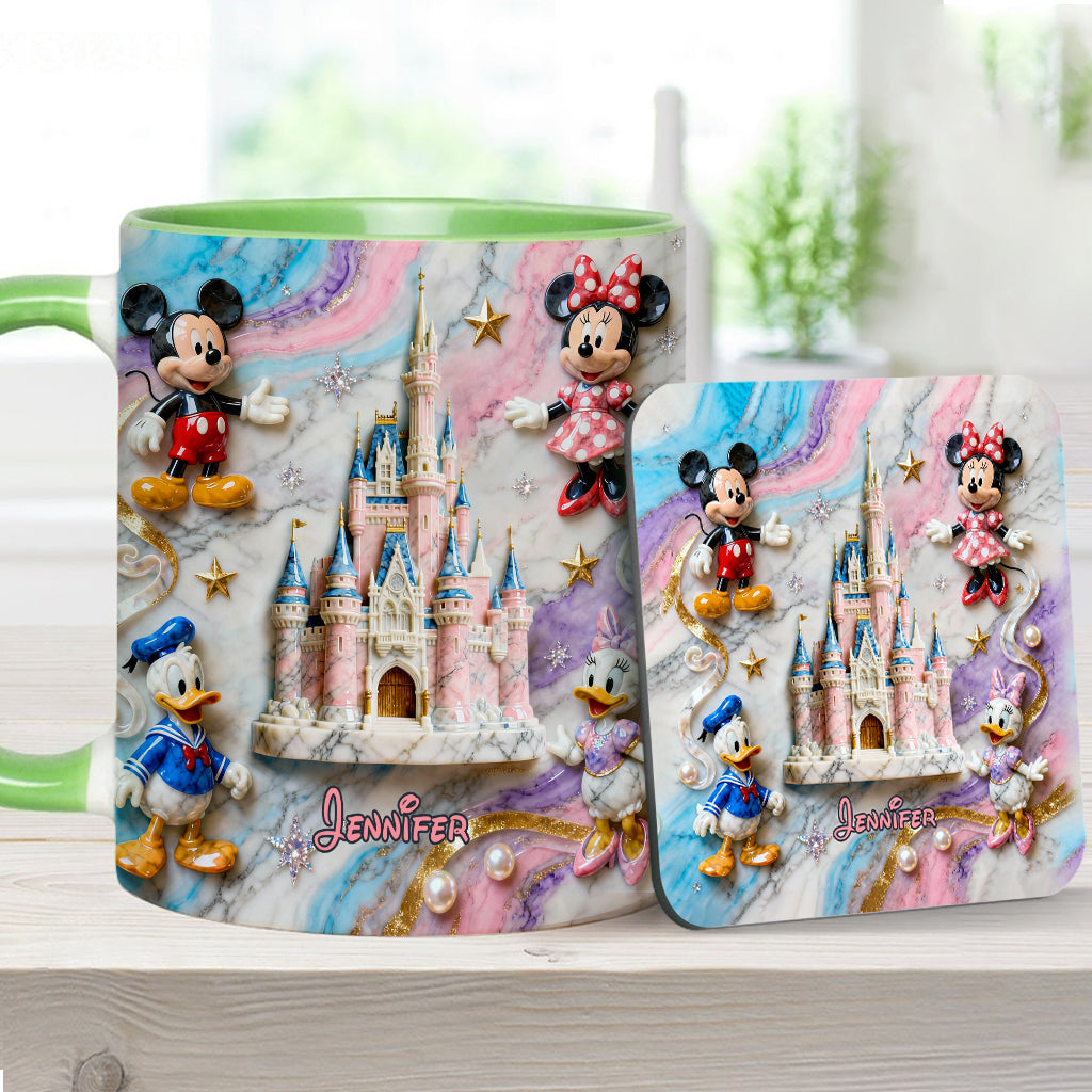 Personalized Magical Friends Mouse Mug & Coaster Gift for Kids Accent Mug & Coaster GradoCreations