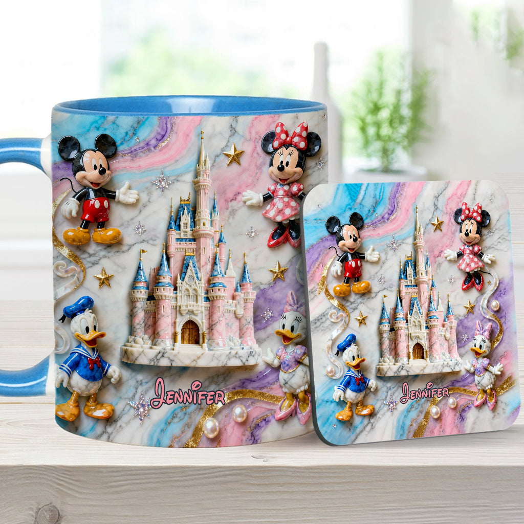 Personalized Magical Friends Mouse Mug & Coaster Gift for Kids Accent Mug & Coaster GradoCreations