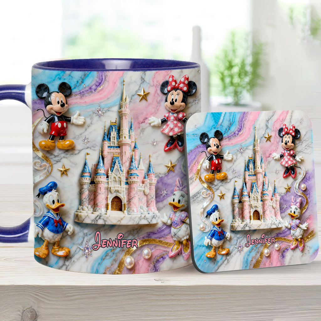 Personalized Magical Friends Mouse Mug & Coaster Gift for Kids Accent Mug & Coaster GradoCreations
