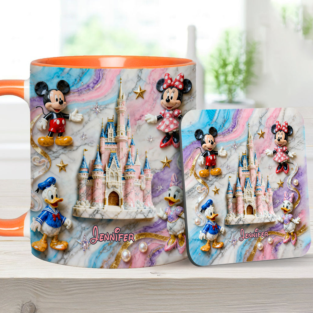 Personalized Magical Friends Mouse Mug & Coaster Gift for Kids Accent Mug & Coaster GradoCreations