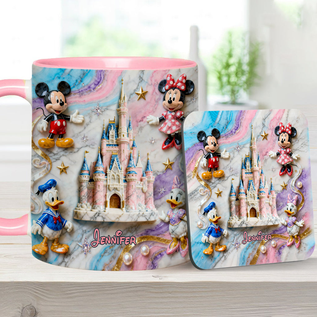 Personalized Magical Friends Mouse Mug & Coaster Gift for Kids Accent Mug & Coaster GradoCreations