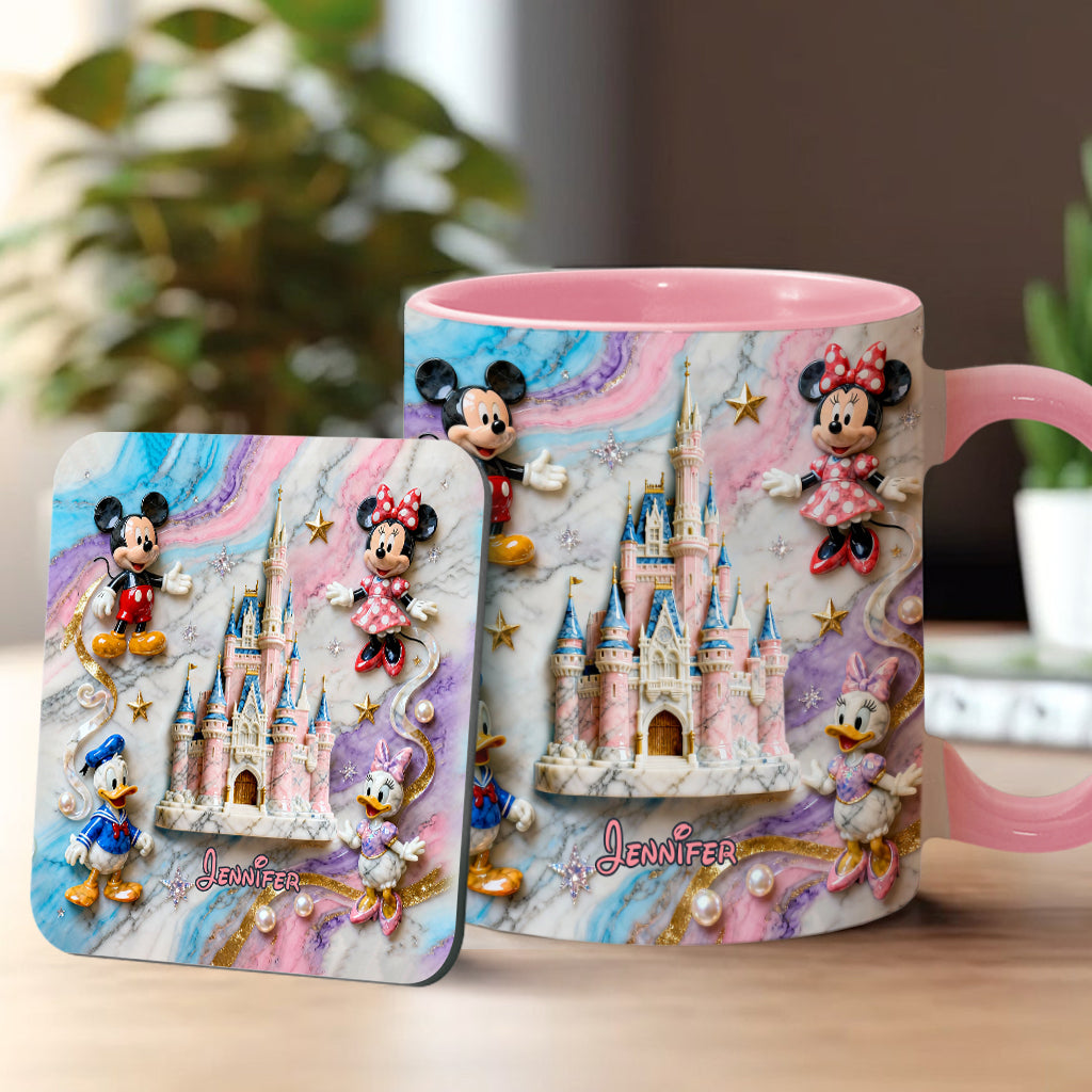 Personalized Magical Friends Mouse Mug & Coaster Gift for Kids Accent Mug & Coaster GradoCreations