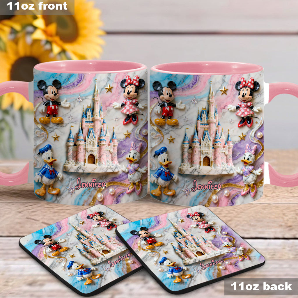 Personalized Magical Friends Mouse Mug & Coaster Gift for Kids Accent Mug & Coaster GradoCreations