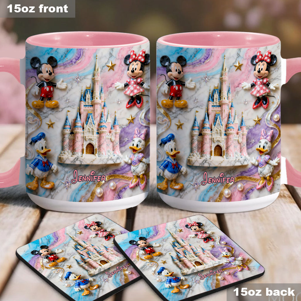 Personalized Magical Friends Mouse Mug & Coaster Gift for Kids Accent Mug & Coaster GradoCreations