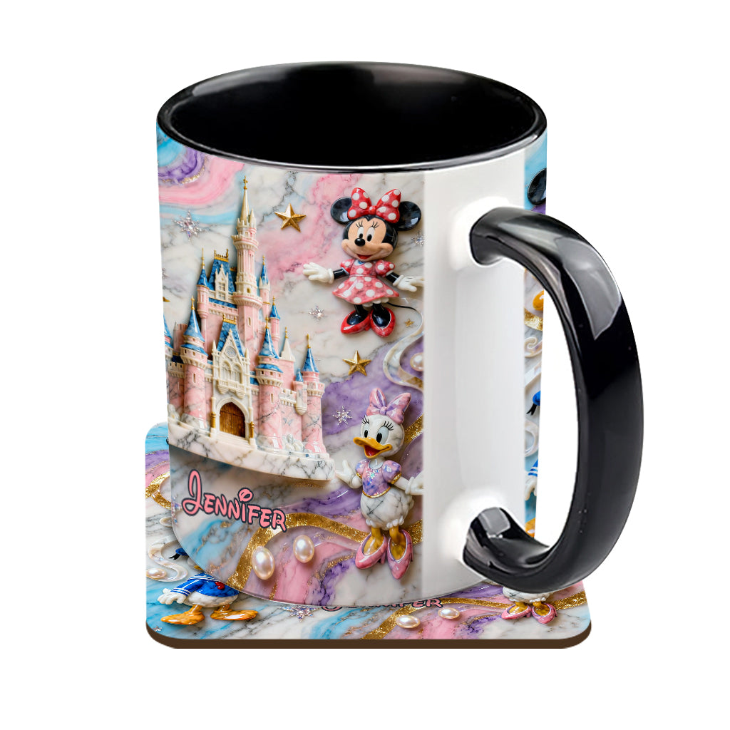 Personalized Magical Friends Mouse Mug & Coaster Gift for Kids Accent Mug & Coaster GradoCreations