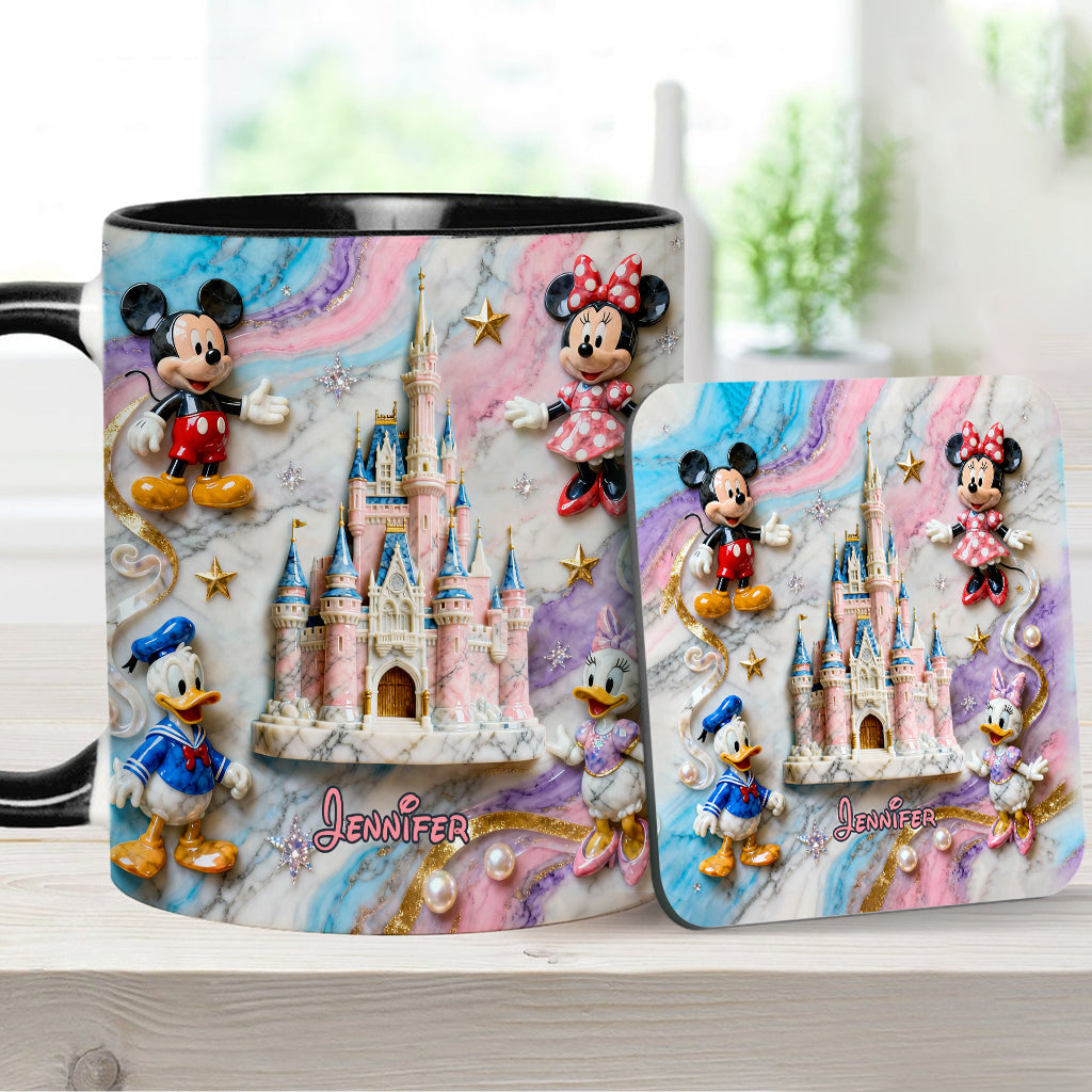 Personalized Magical Friends Mouse Mug & Coaster Gift for Kids Accent Mug & Coaster GradoCreations