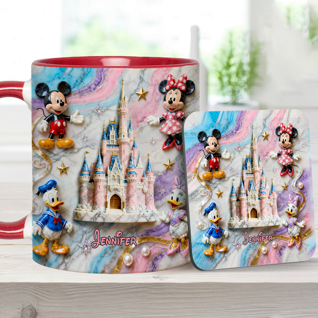 Personalized Magical Friends Mouse Mug & Coaster Gift for Kids Accent Mug & Coaster GradoCreations