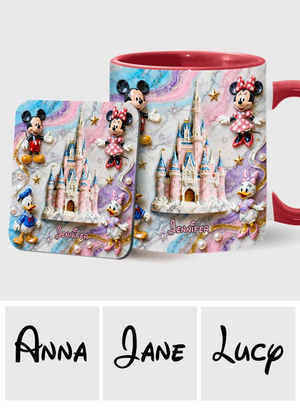 Personalized Magical Friends Mouse Mug & Coaster Gift for Kids
