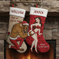 Personalized Beauty And The Beast Shaped Christmas Stocking Gift Shaped Christmas Stocking GradoCreations