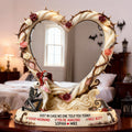 Personalized Heart-Shaped Desk Mirror Custom Name Gift Desk Mirror GradoCreations