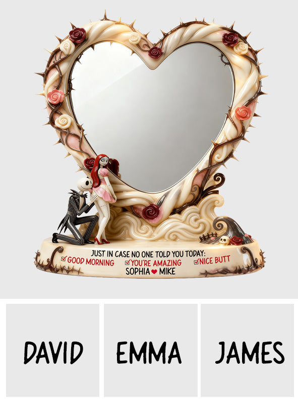 Personalized Heart-Shaped Desk Mirror Custom Name Gift Desk Mirror GradoCreations