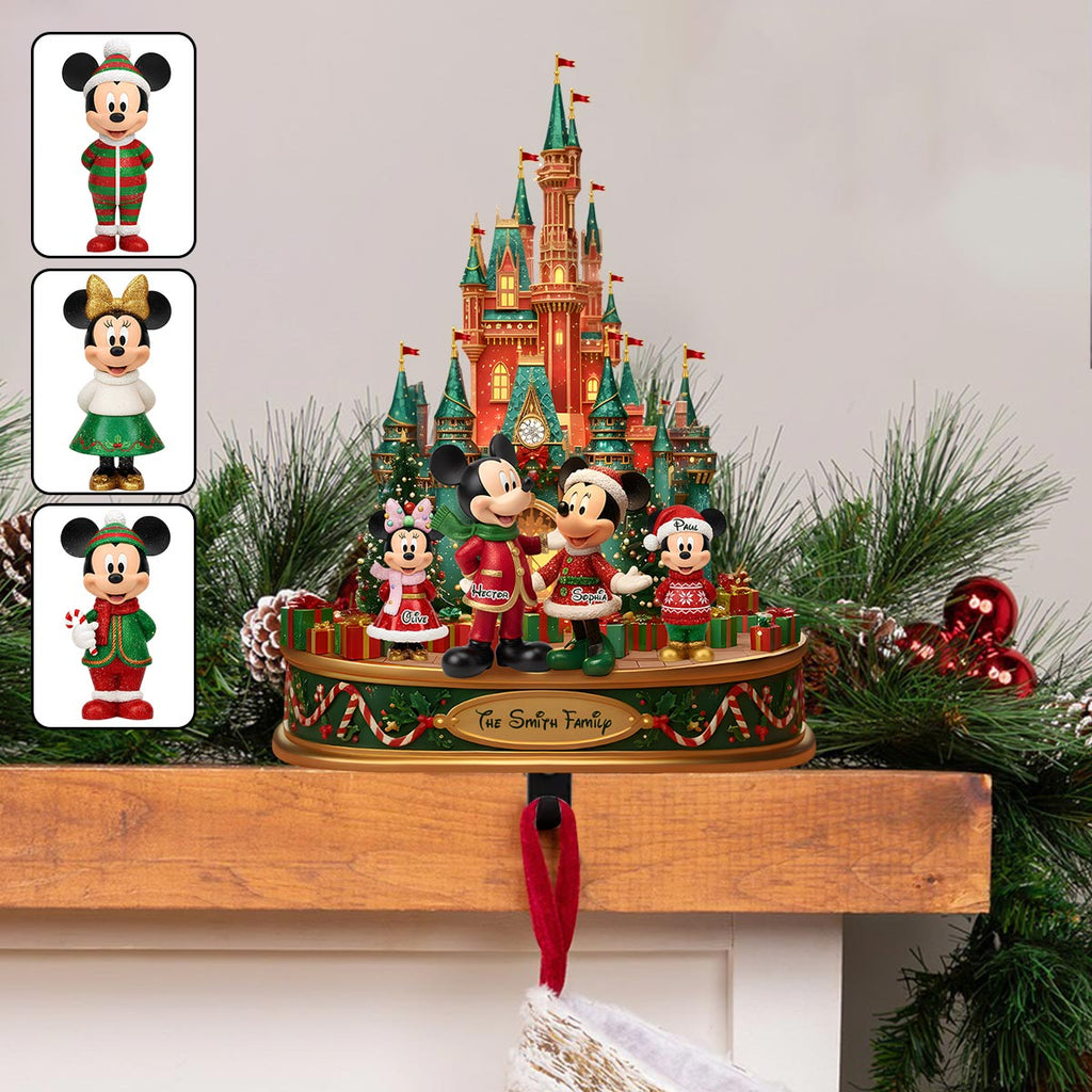 Personalized Mouse-Shaped Christmas Stocking Hanger Gift Shaped Stocking Hanger GradoCreations