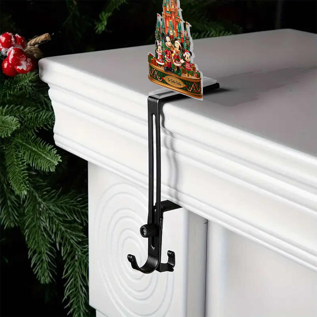 Personalized Mouse-Shaped Christmas Stocking Hanger Gift Shaped Stocking Hanger GradoCreations