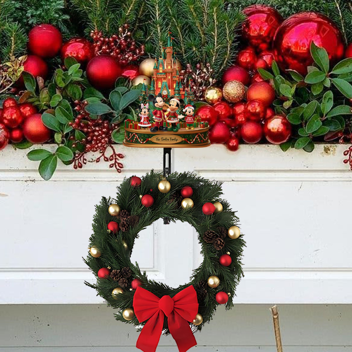 Personalized Mouse-Shaped Christmas Stocking Hanger Gift Shaped Stocking Hanger GradoCreations