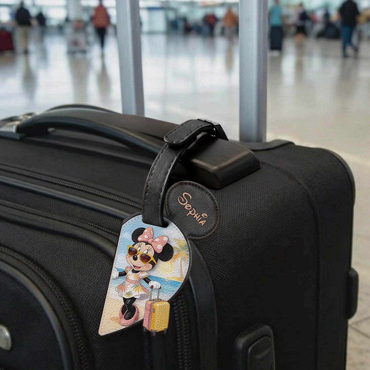 Personalized Mouse Luggage Tag Custom Name Travel Gift for Couples Luggage Tag GradoCreations