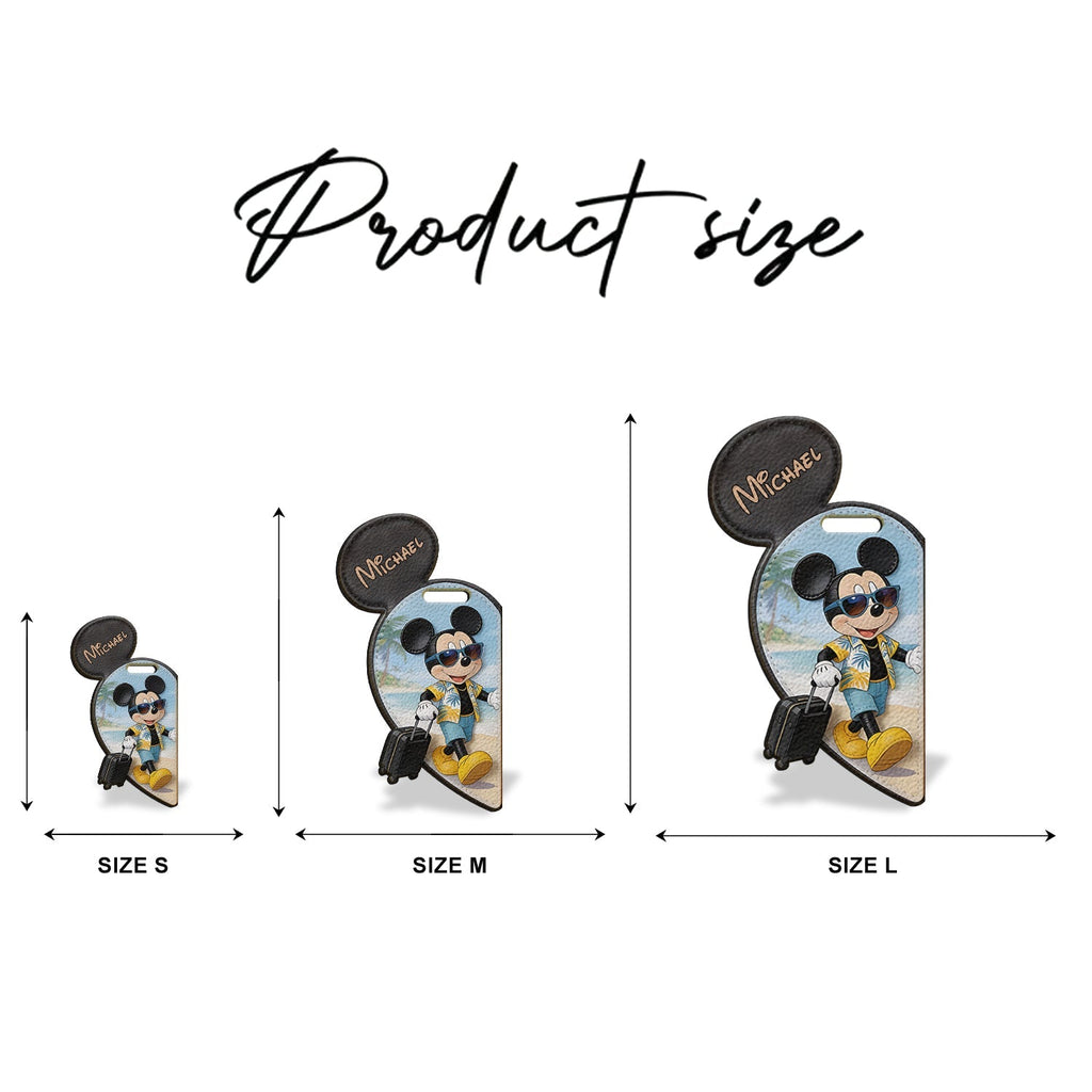 Personalized Mouse Luggage Tag Custom Name Travel Gift for Couples Luggage Tag GradoCreations