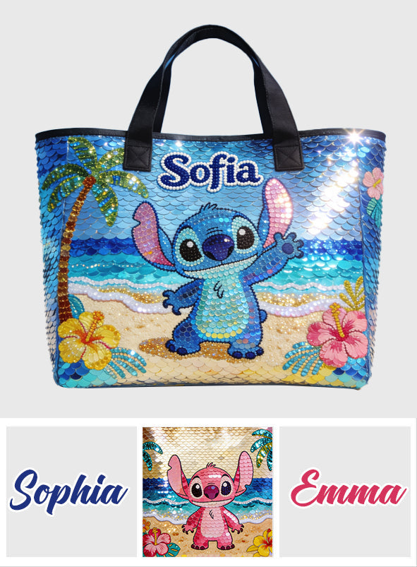 Personalized Sequin Tote Bag with Custom Name for Kids Tote Bag GradoCreations