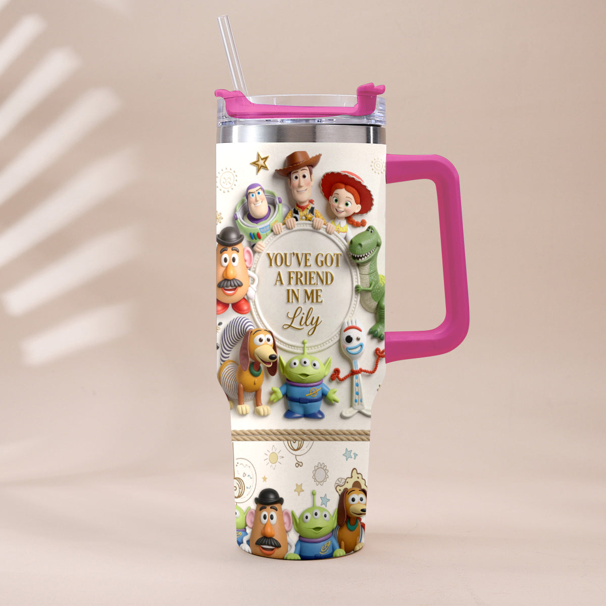 Personalized Toy Story Tumbler with Plush Charm Gift for Kids Tumbler With Plush Charm GradoCreations