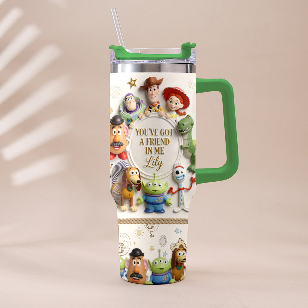 Personalized Toy Story Tumbler with Plush Charm Gift for Kids Tumbler With Plush Charm GradoCreations