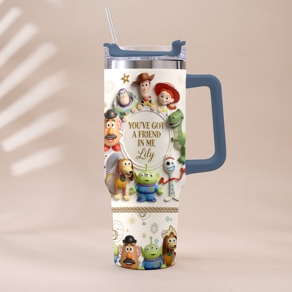 Personalized Toy Story Tumbler with Plush Charm Gift for Kids Tumbler With Plush Charm GradoCreations