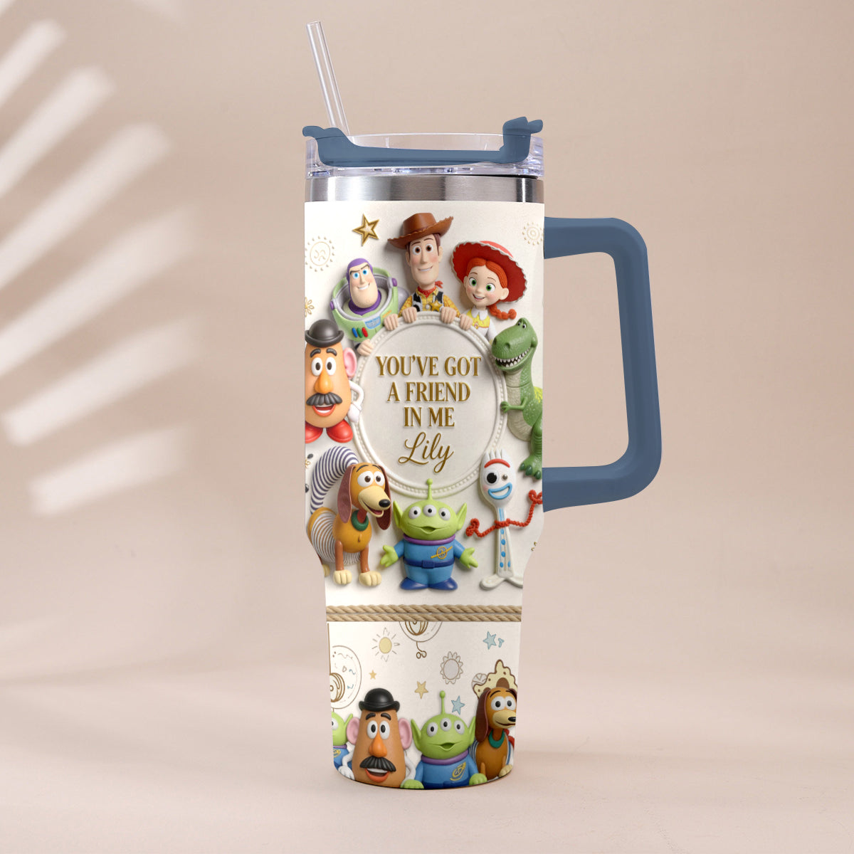 Personalized Toy Story Tumbler with Plush Charm Gift for Kids Tumbler With Plush Charm GradoCreations