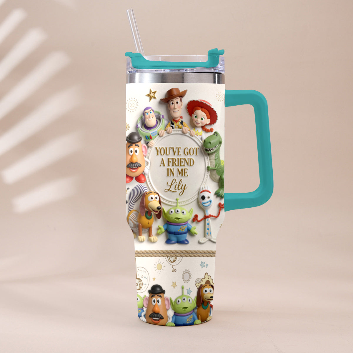 Personalized Toy Story Tumbler with Plush Charm Gift for Kids Tumbler With Plush Charm GradoCreations