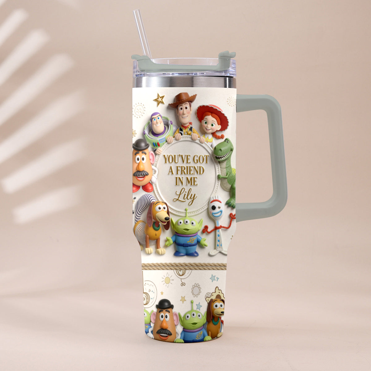 Personalized Toy Story Tumbler with Plush Charm Gift for Kids Tumbler With Plush Charm GradoCreations