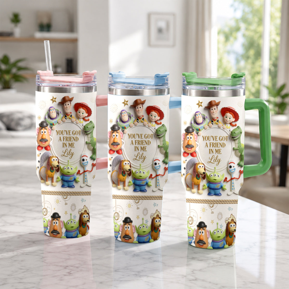 Personalized Toy Story Tumbler with Plush Charm Gift for Kids Tumbler With Plush Charm GradoCreations