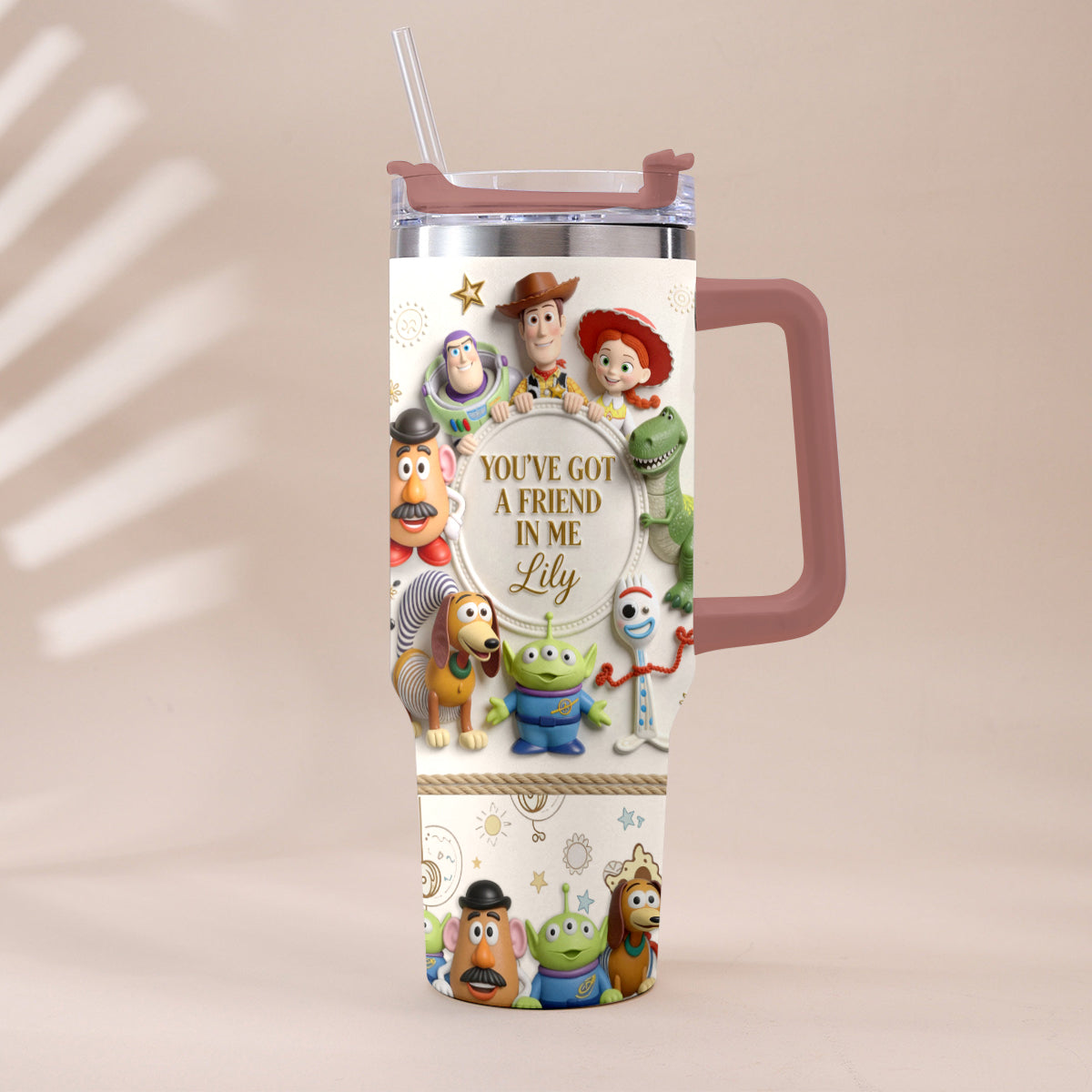 Personalized Toy Story Tumbler with Plush Charm Gift for Kids Tumbler With Plush Charm GradoCreations