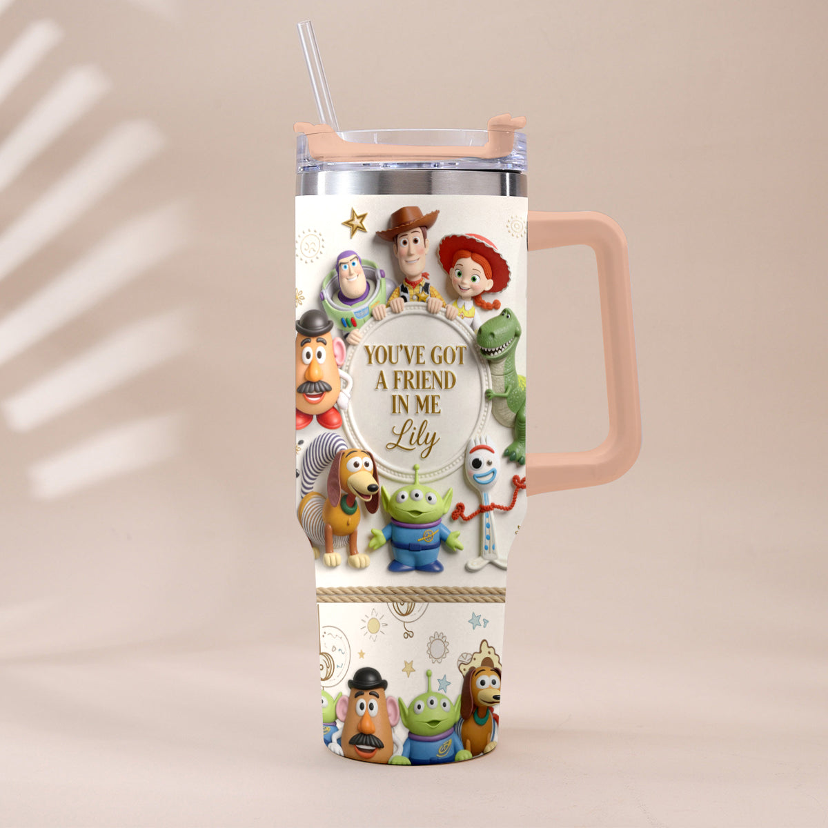 Personalized Toy Story Tumbler with Plush Charm Gift for Kids Tumbler With Plush Charm GradoCreations