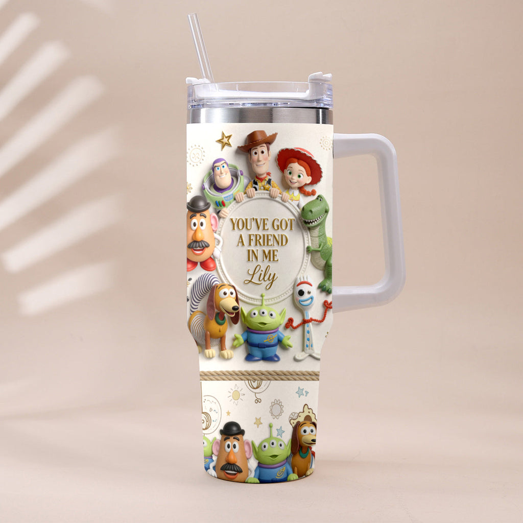 Personalized Toy Story Tumbler with Plush Charm Gift for Kids Tumbler With Plush Charm GradoCreations
