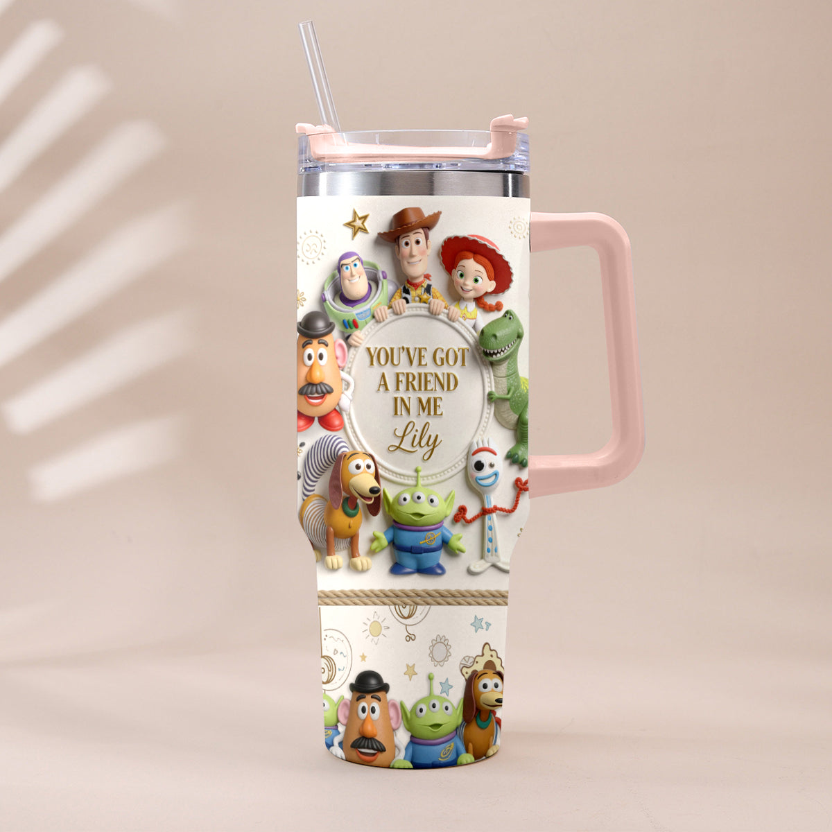 Personalized Toy Story Tumbler with Plush Charm Gift for Kids Tumbler With Plush Charm GradoCreations