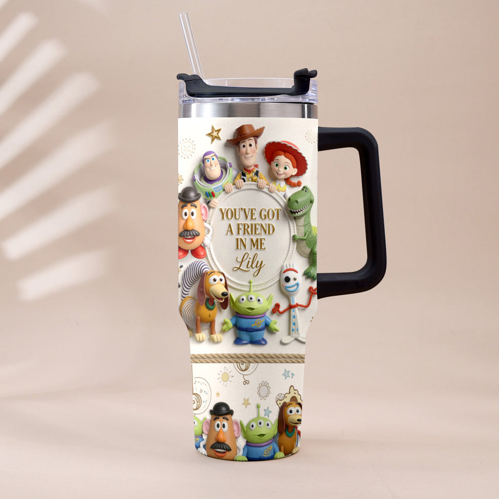 Personalized Toy Story Tumbler with Plush Charm Gift for Kids Tumbler With Plush Charm GradoCreations