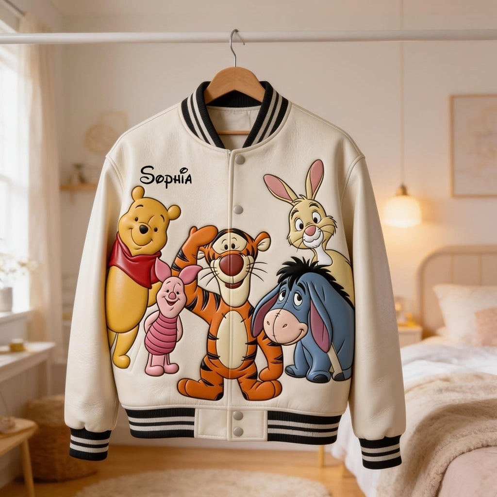 Personalized Varsity Jacket with Animated Characters for Kids Varsity Jacket GradoCreations