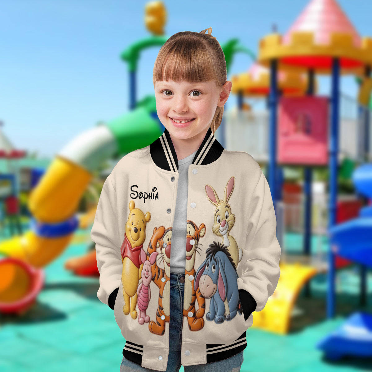 Personalized Varsity Jacket with Animated Characters for Kids Varsity Jacket GradoCreations