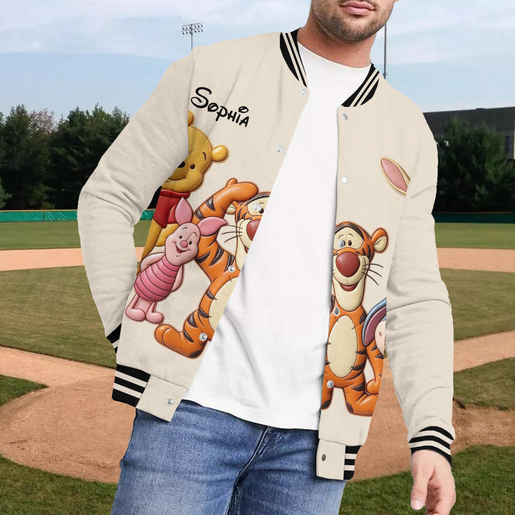 Personalized Varsity Jacket with Animated Characters for Kids Varsity Jacket GradoCreations