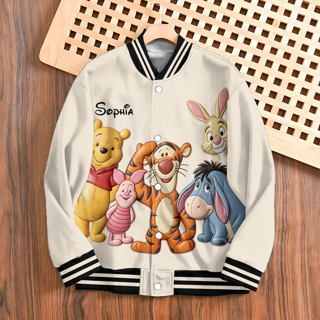Personalized Varsity Jacket with Animated Characters for Kids Varsity Jacket GradoCreations