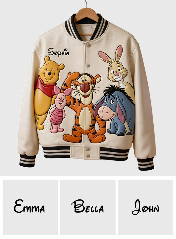 Personalized Varsity Jacket with Animated Characters for Kids Varsity Jacket GradoCreations
