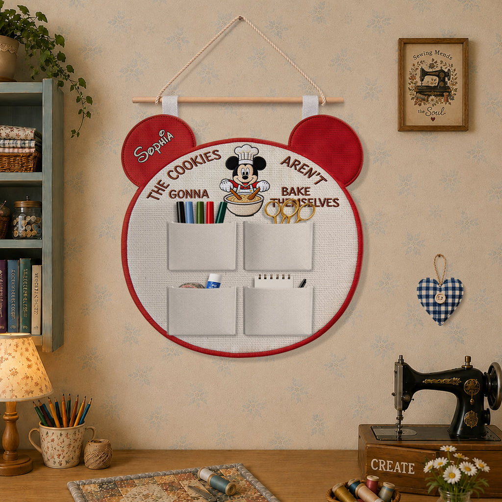 Personalized Mickey Mouse Hanging Organizer with 4 Pockets Hanging Organizer GradoCreations